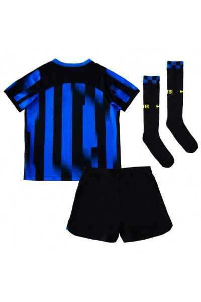 Fotbalové Dres Inter Milan Dětské Domácí Oblečení 2023-24 Krátký Rukáv (+ trenýrky)